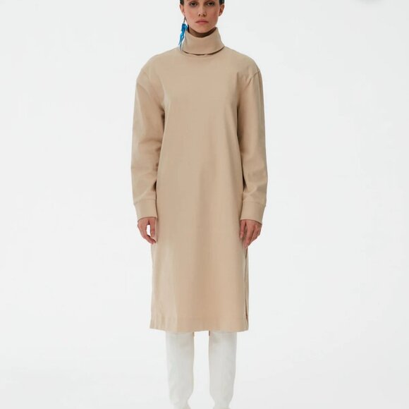 Tibi Punto Milano Turtleneck T-Shirt Dress - Picture 1 of 7